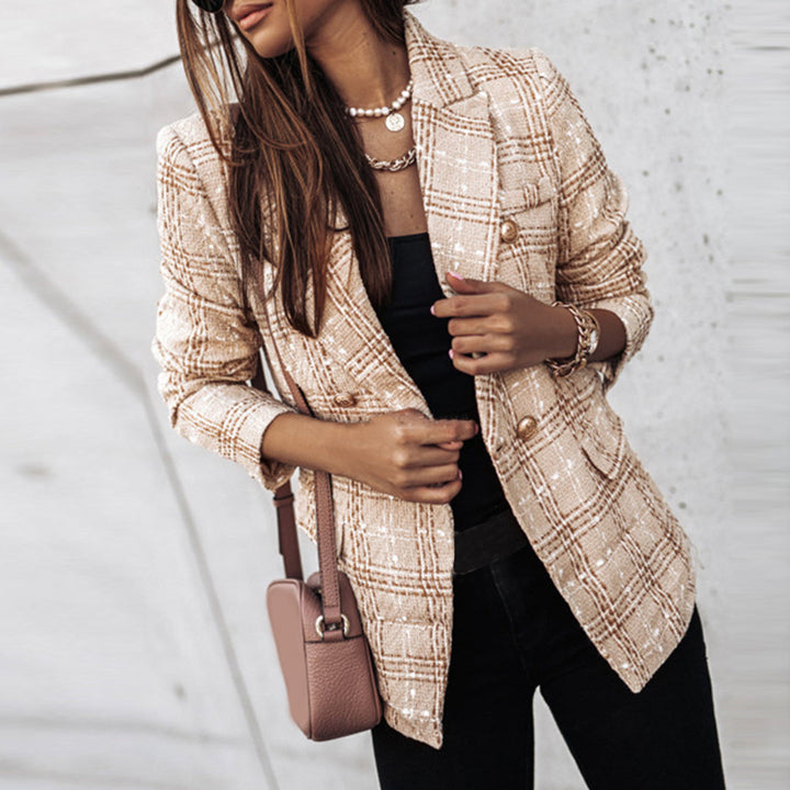 Adeline Structured Jacket with Clean Front and Long Sleeves for Women - Elena Harper