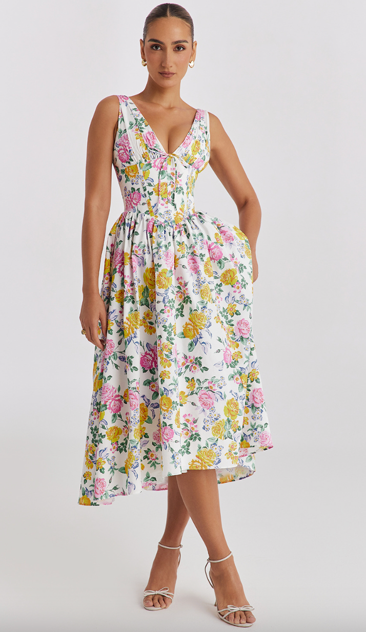 Gabriella Elegant Summer Dress - Elena Harper