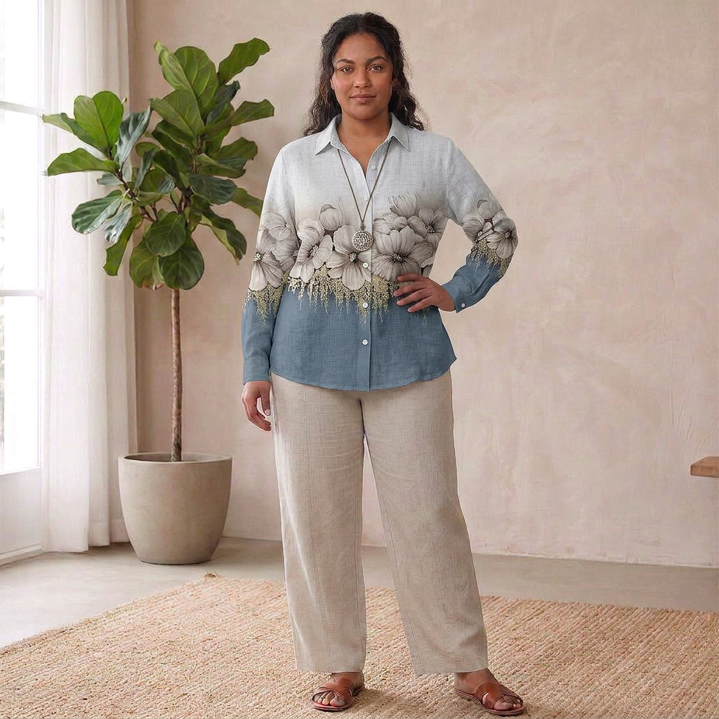 Perdita Floral & Butterfly Print Women’s Shirt: Effortless Everyday Style