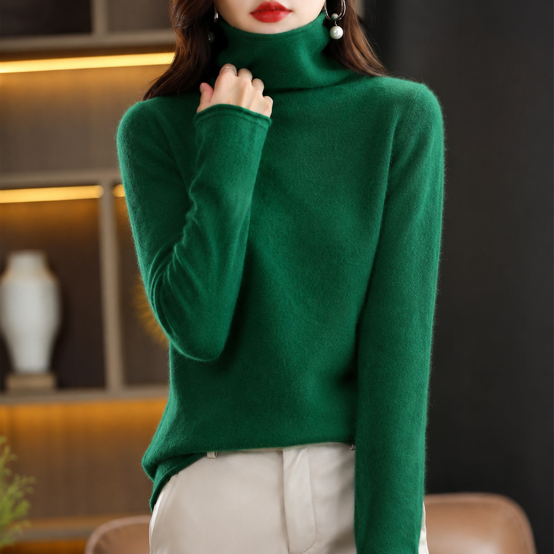 Akainu Stylish Turtleneck Sweater, view 8 - Elena Harper