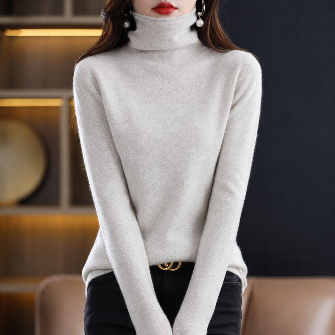 Akainu Stylish Turtleneck Sweater, view 9 - Elena Harper