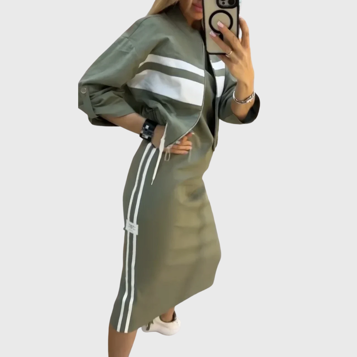 Adelia | Two-Piece Knit Set with Matching Top and Trousers for Women