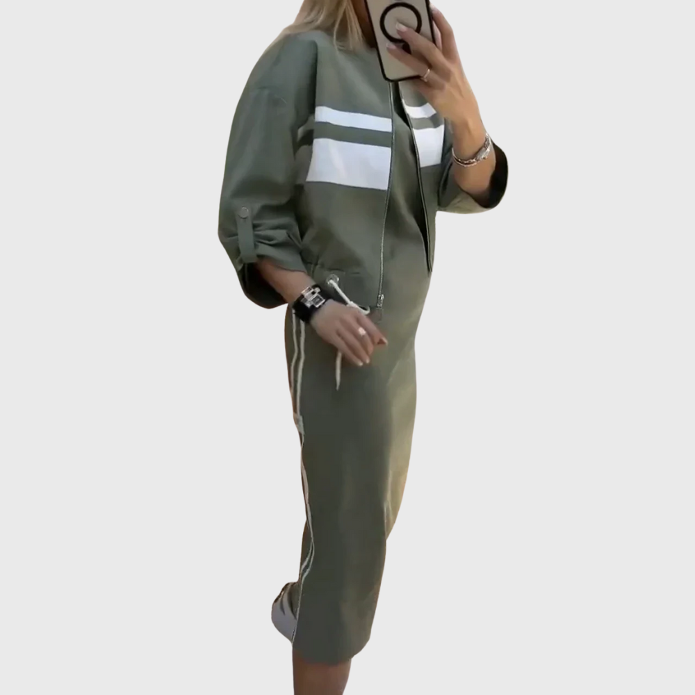 Adelia | Two-Piece Knit Set with Matching Top and Trousers for Women