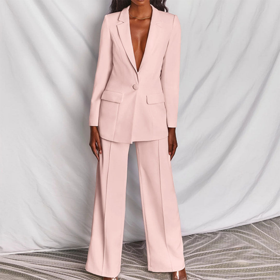 CHIC – Two-Piece Blazer and Pants Set for Women