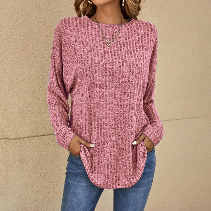 Clemence Relaxed Fit Crew Neck Jumper with Long Sleeves for Women - Elena Harper