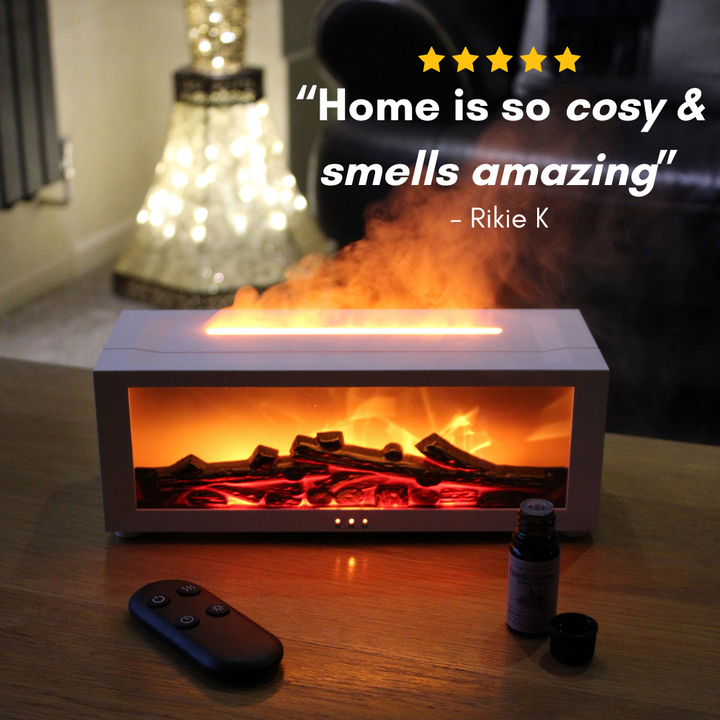 EMBERA Luxe Scent Diffuser with Flame Effect, view 4 - Elena Harper
