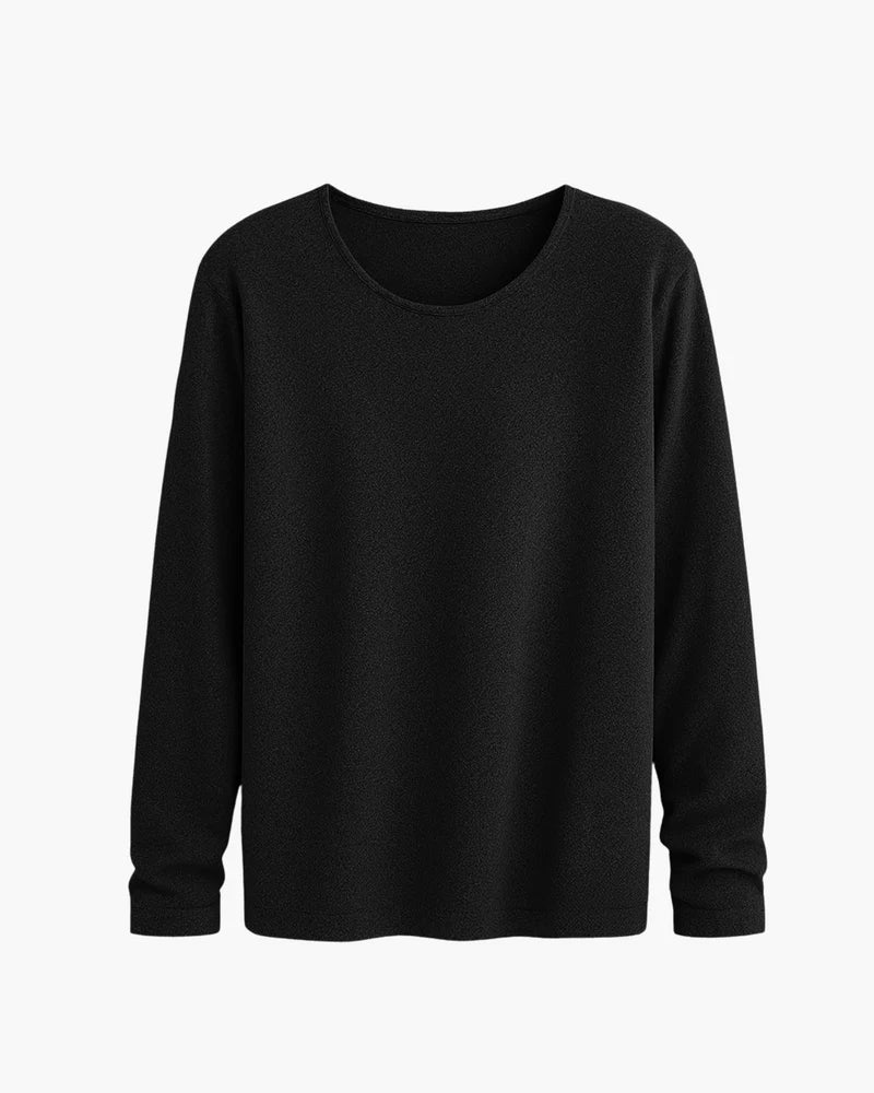 Beltran Elegant Long Sleeve Knit Shirt, view 3 - Elena Harper