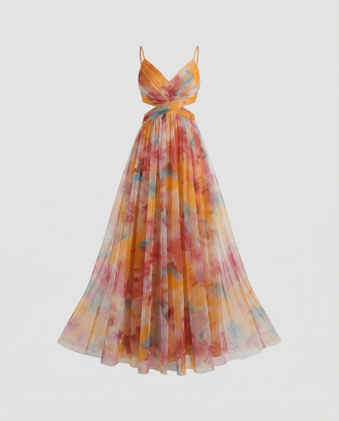 Women's Evening Dress Chiffon with Cut-Out