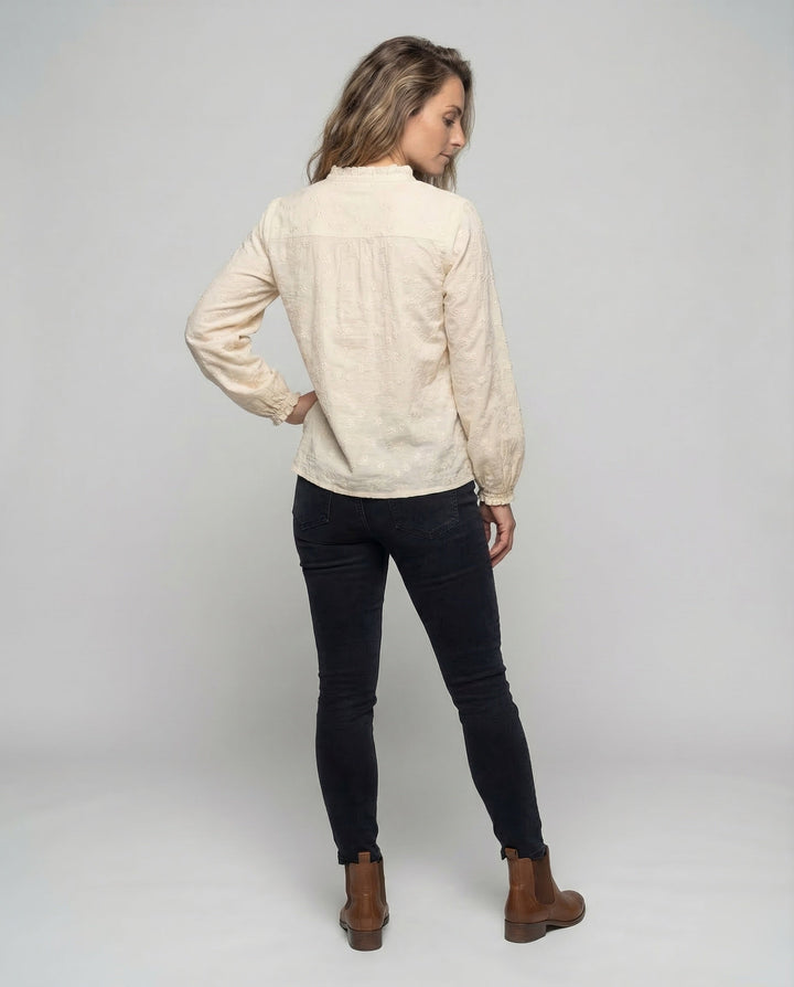 Women's Cotton Embroidered Blouse Light