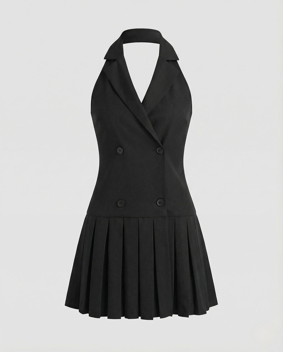Blazer Mini Dress Double-Breasted Sleeveless Women