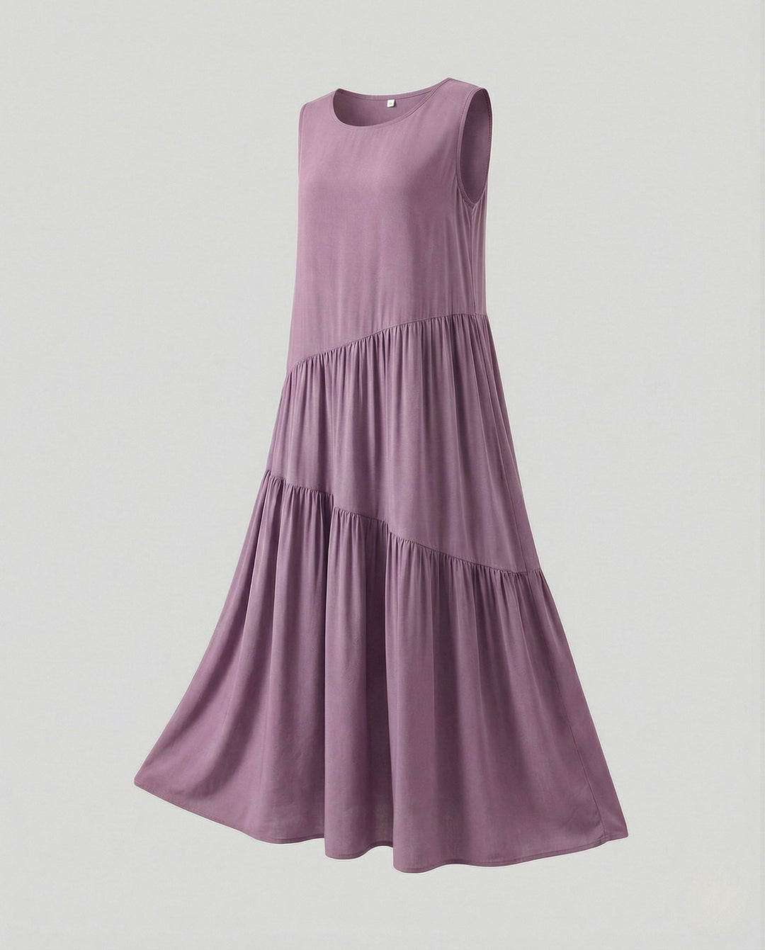 Women's Sleeveless Tiered Maxi Dress with Viscose