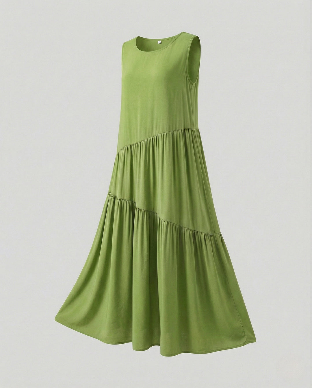 Women's Sleeveless Tiered Maxi Dress with Viscose, view 7 - Elena Harper