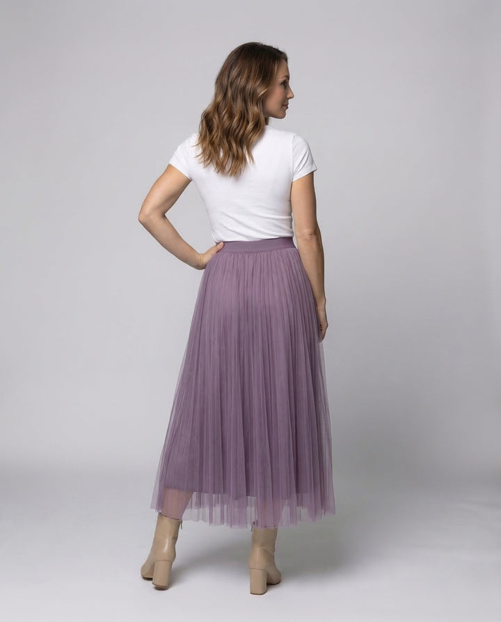 Women's Elegant Pleated Maxi Skirt
