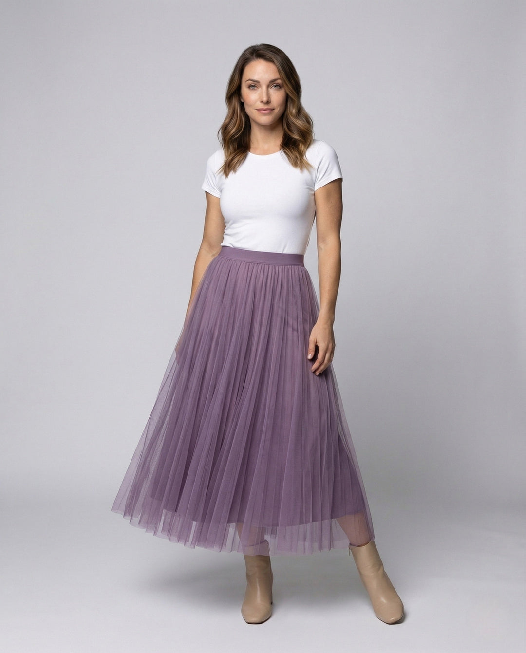 Women's Elegant Pleated Maxi Skirt