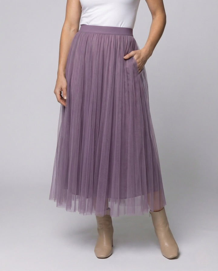 Women's Elegant Pleated Maxi Skirt