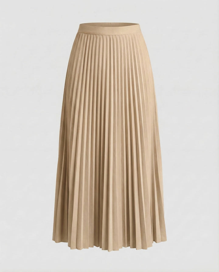 Women's Elegant Pleated Midi Skirt