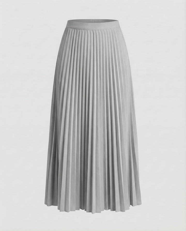 Women's Elegant Pleated Midi Skirt