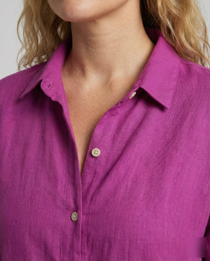Women's A-Line Shirt Dress Linen Blend