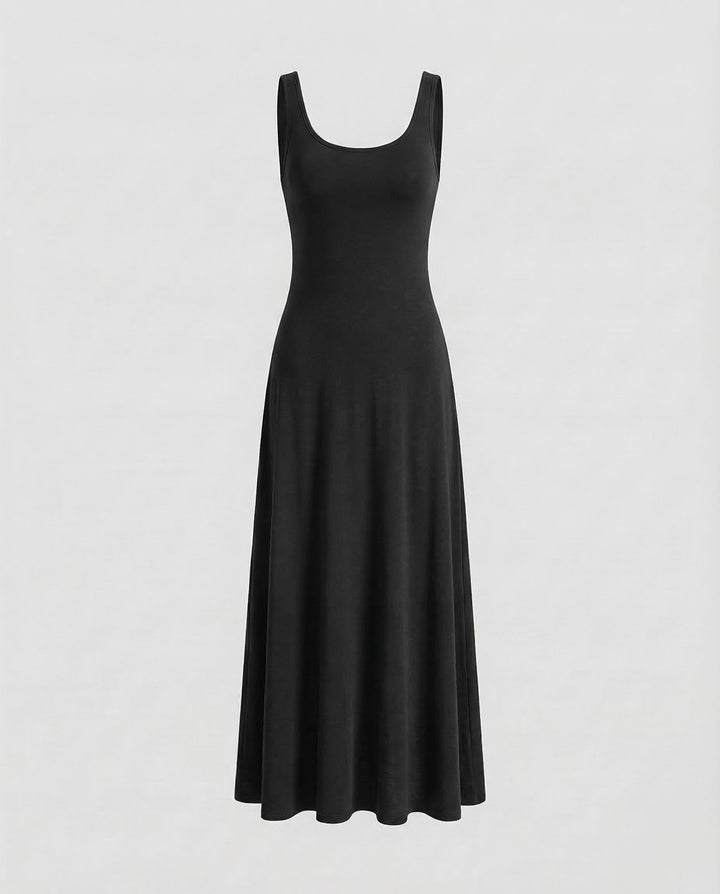 Women's Sleeveless Jersey Maxi Dress, view 6 - Elena Harper