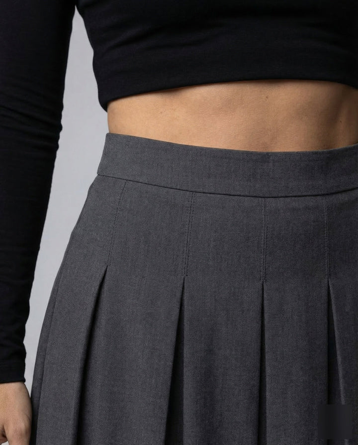 Women's A-Line Skirt High Waist Pleats