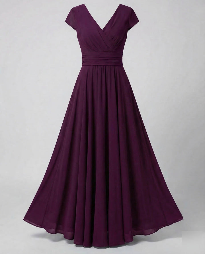 Women's Evening Maxi Dress Pleated Swing Skirt