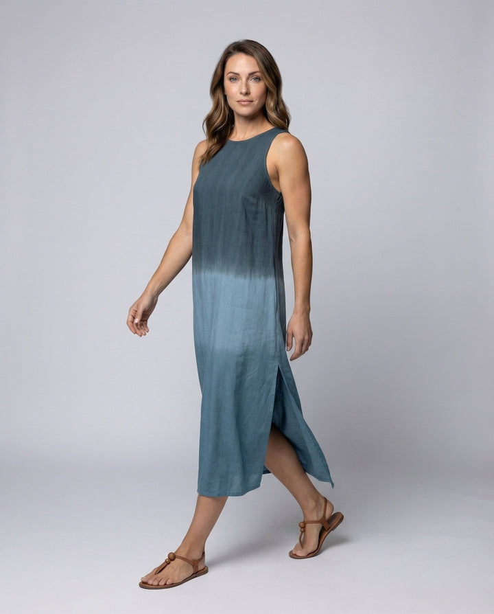 Women’s Sleeveless Maxi Dress with Side Slit