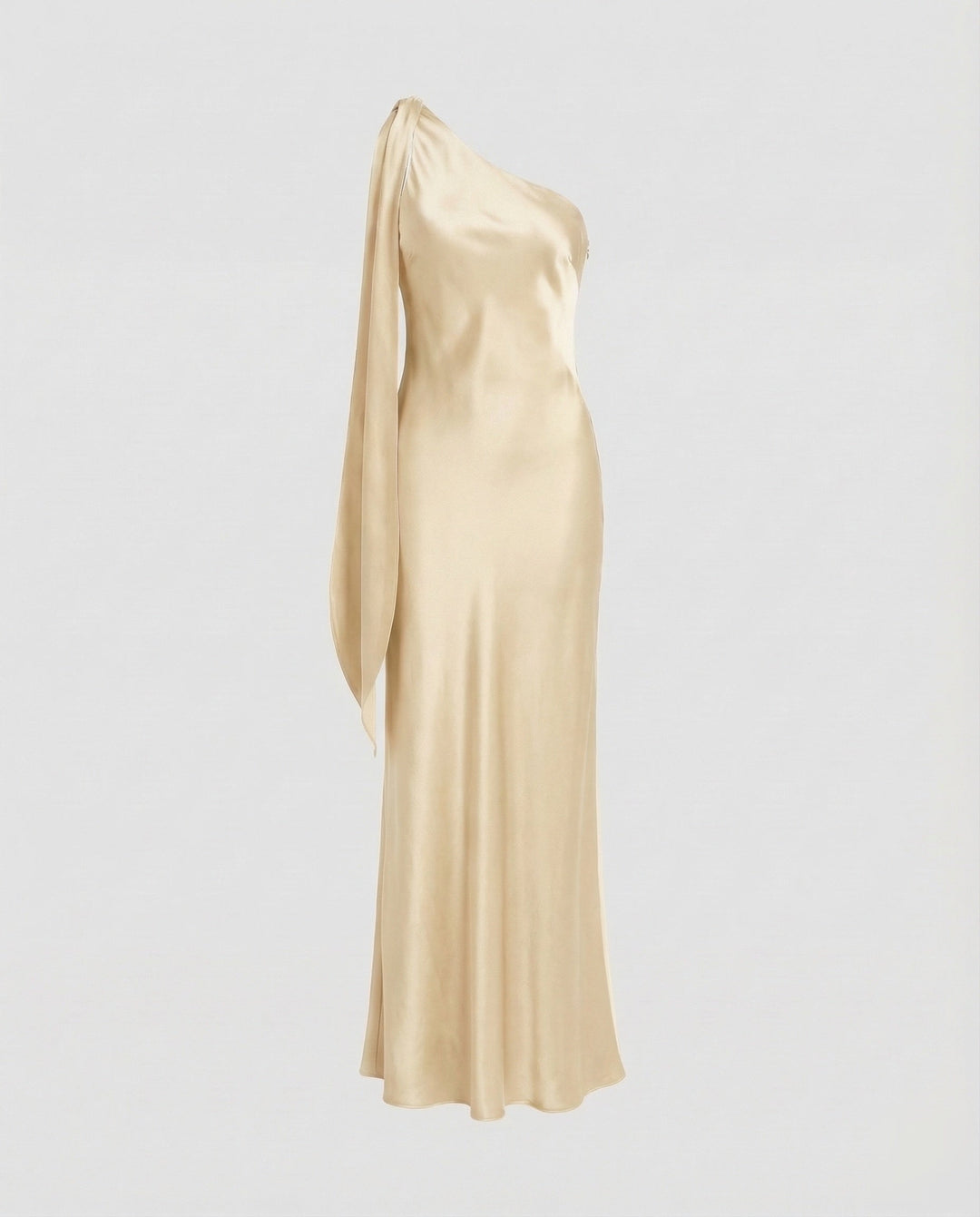 Women's Evening Dress One-Shoulder Asymmetrical Draping