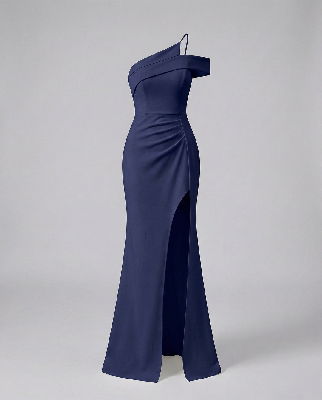 Women's Asymmetrical Maxi Dress with One-Shoulder Strap