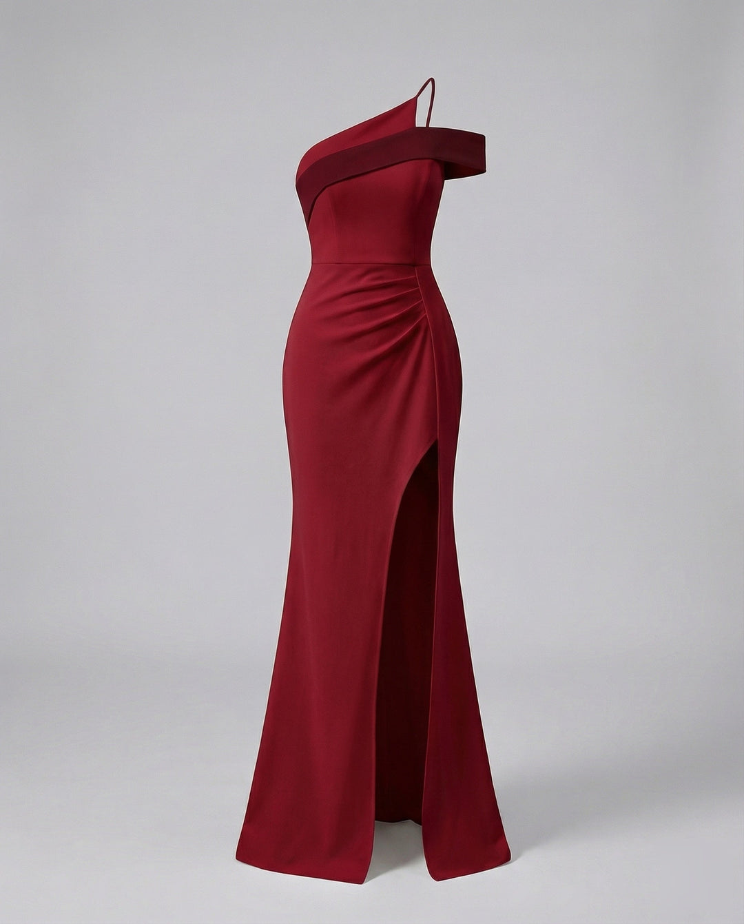 Women's Asymmetrical Maxi Dress with One-Shoulder Strap