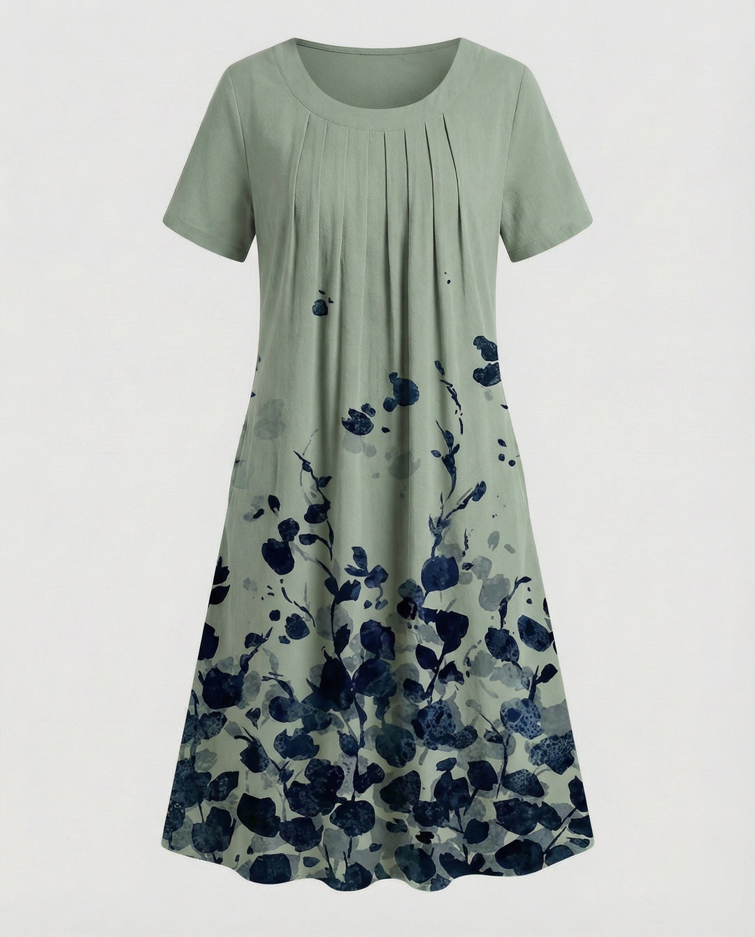 Women’s A-Line Dress with Vertical Floral Print