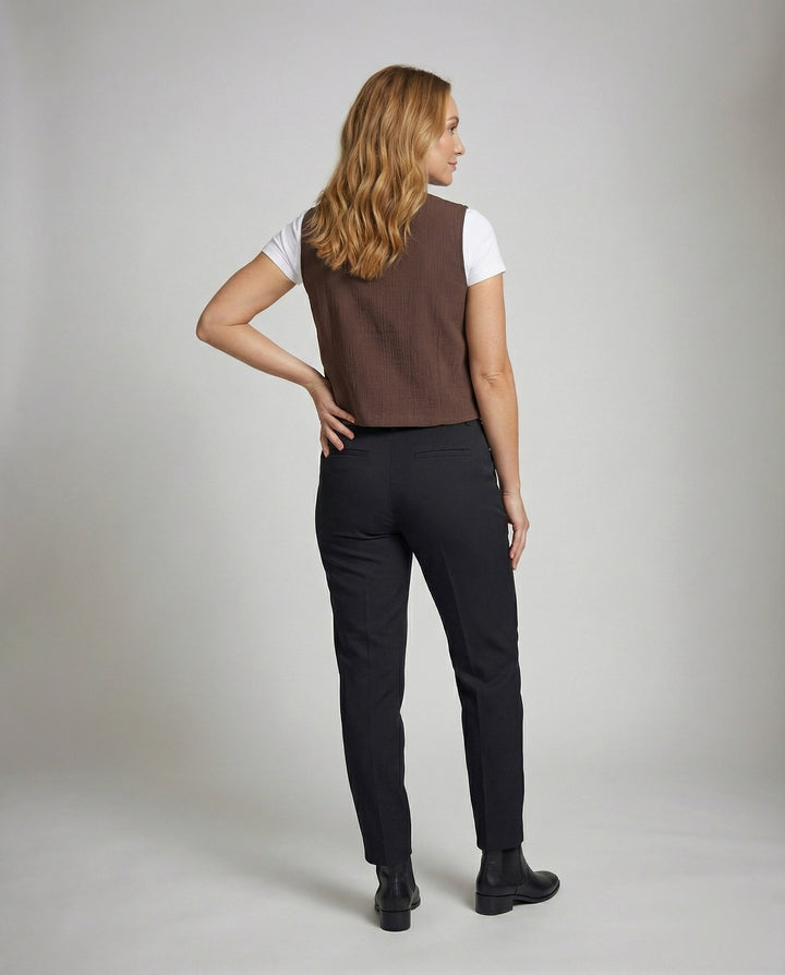 Women's Sleeveless Crop Top with Double Ties