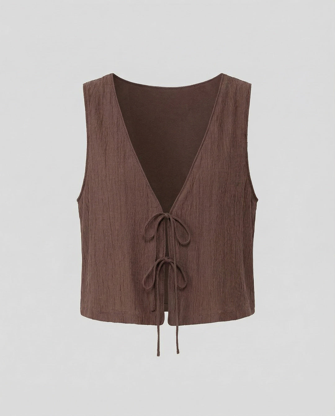 Women's Sleeveless Crop Top with Double Ties