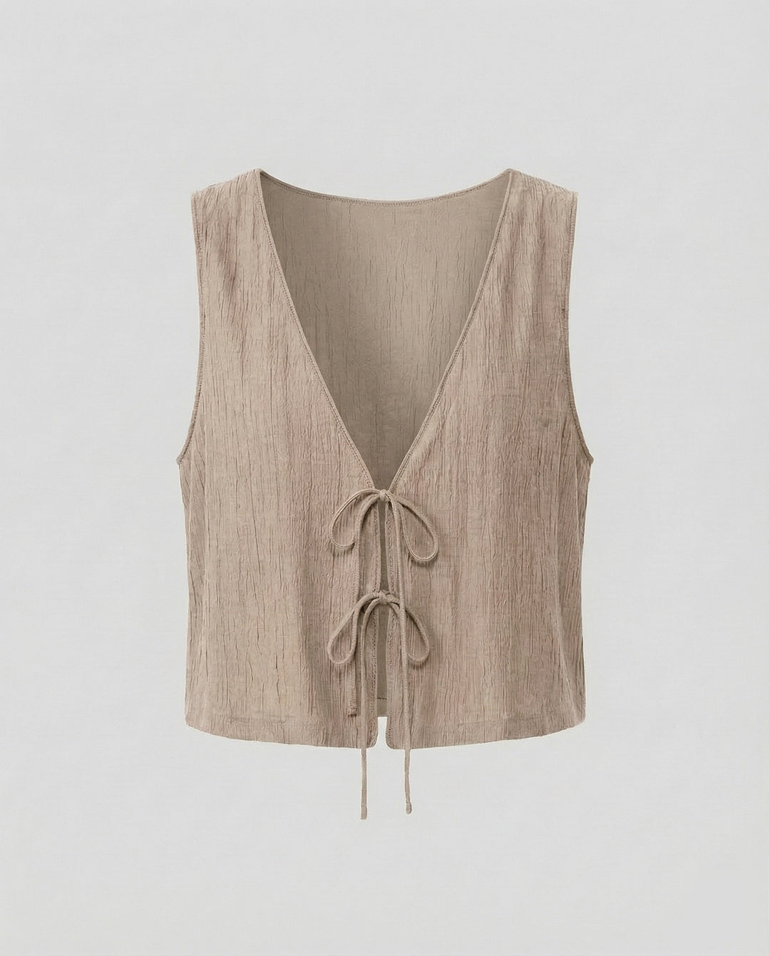 Women's Sleeveless Crop Top with Double Ties