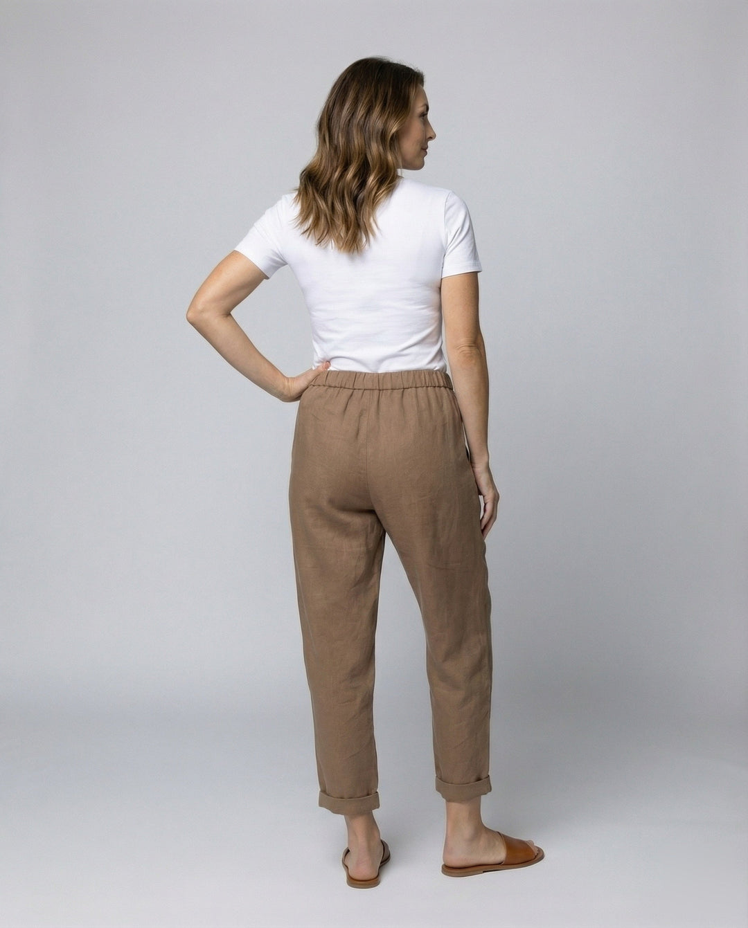 Women's Breathable Comfort Waist Linen Blend Pants