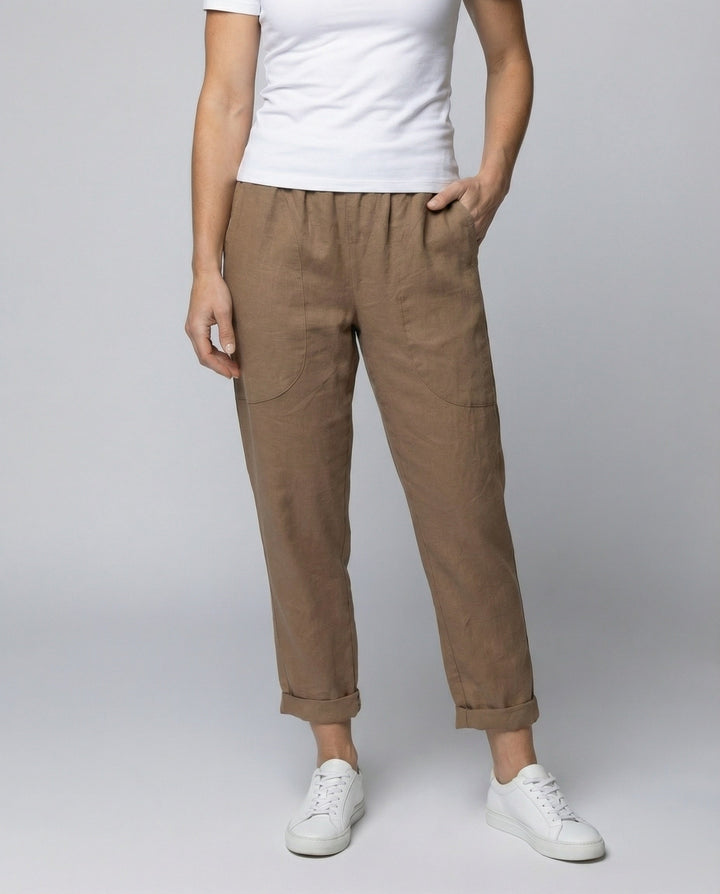 Women's Breathable Comfort Waist Linen Blend Pants