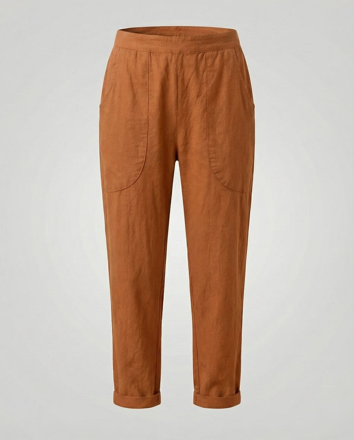 Women's Breathable Comfort Waist Linen Blend Pants