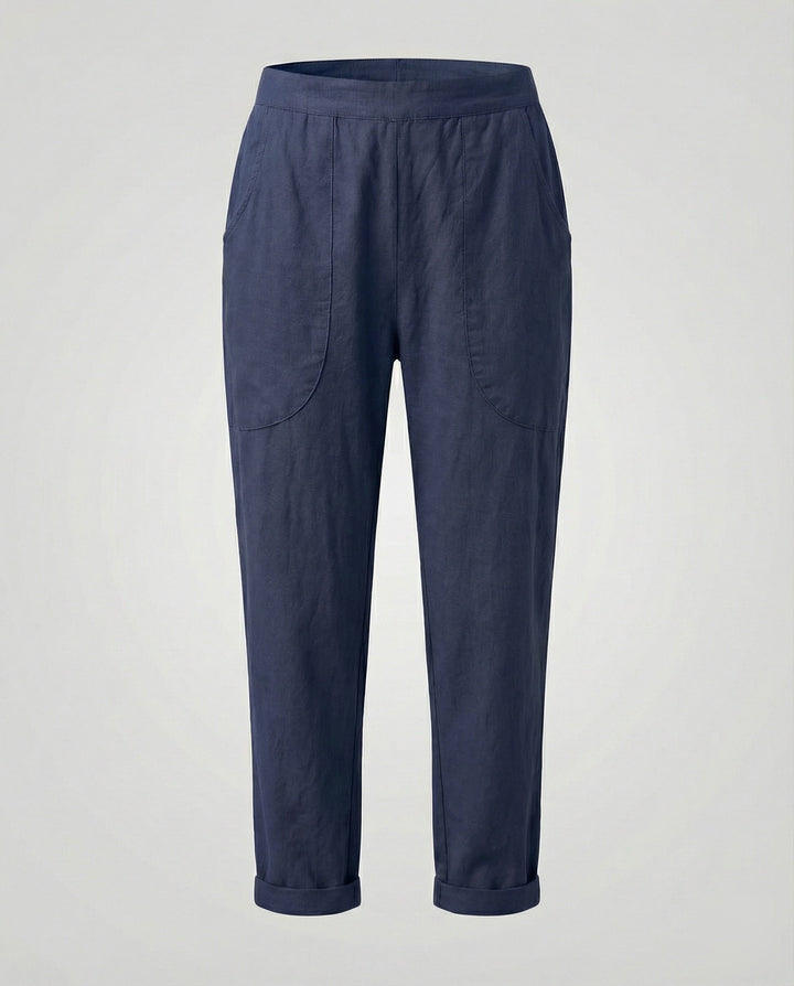 Women's Breathable Comfort Waist Linen Blend Pants