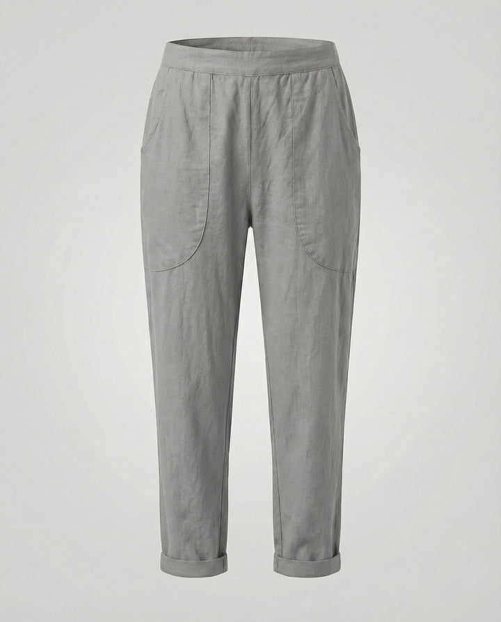 Women's Breathable Comfort Waist Linen Blend Pants