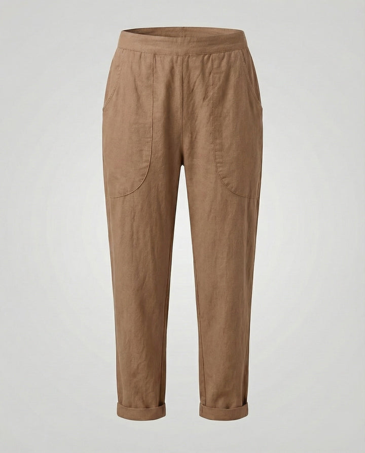 Women's Breathable Comfort Waist Linen Blend Pants