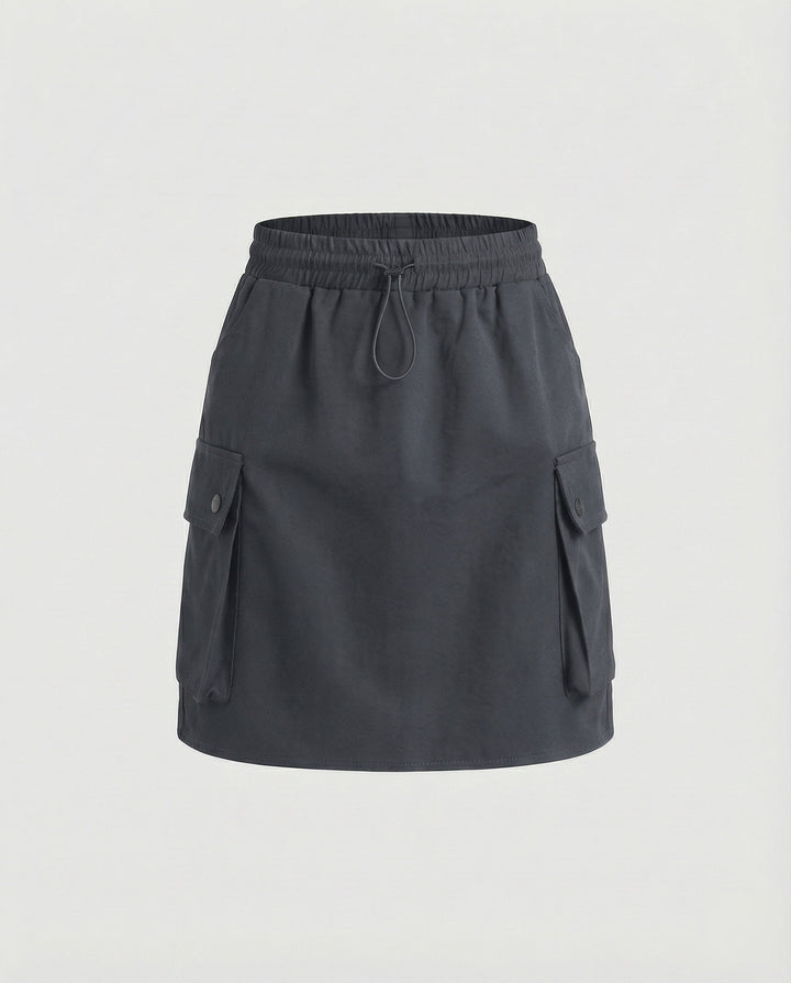 Women's A-Line Mini Skirt in Cargo Look