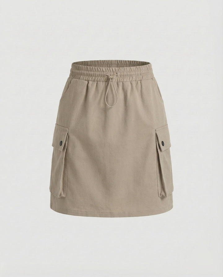 Women's A-Line Mini Skirt in Cargo Look