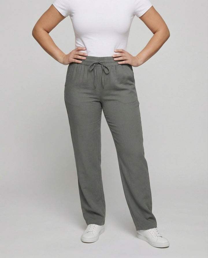 Ladies Comfortable Travel-Friendly Cotton Blend Pants