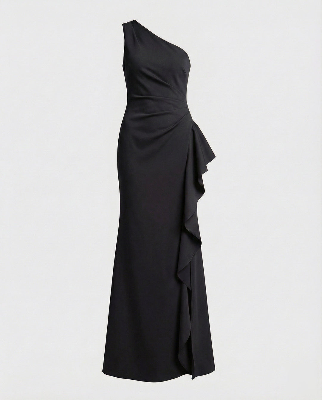 Women's Evening Maxi Dress Asymmetric Ruching Ruffle