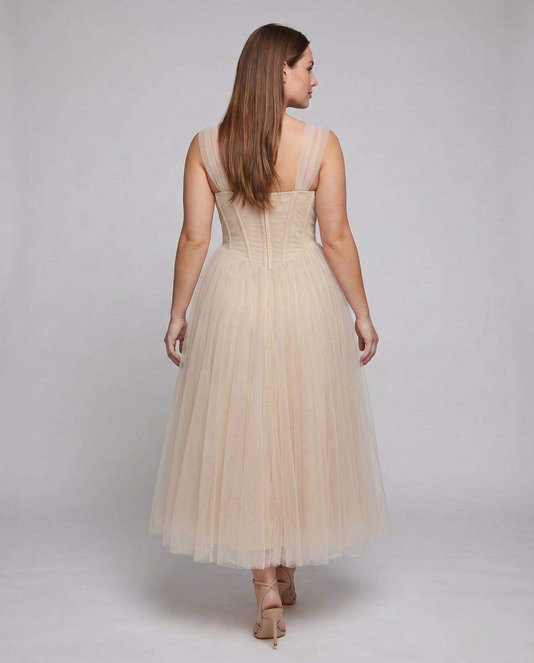 Ladies Evening Dress Corset Top Tulle Skirt Romantic