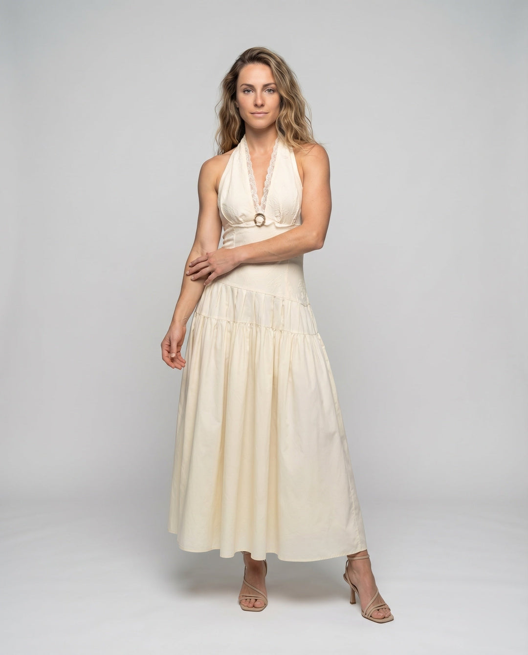 Women's Evening Dress Bodice Bell Skirt Vintage Glamour