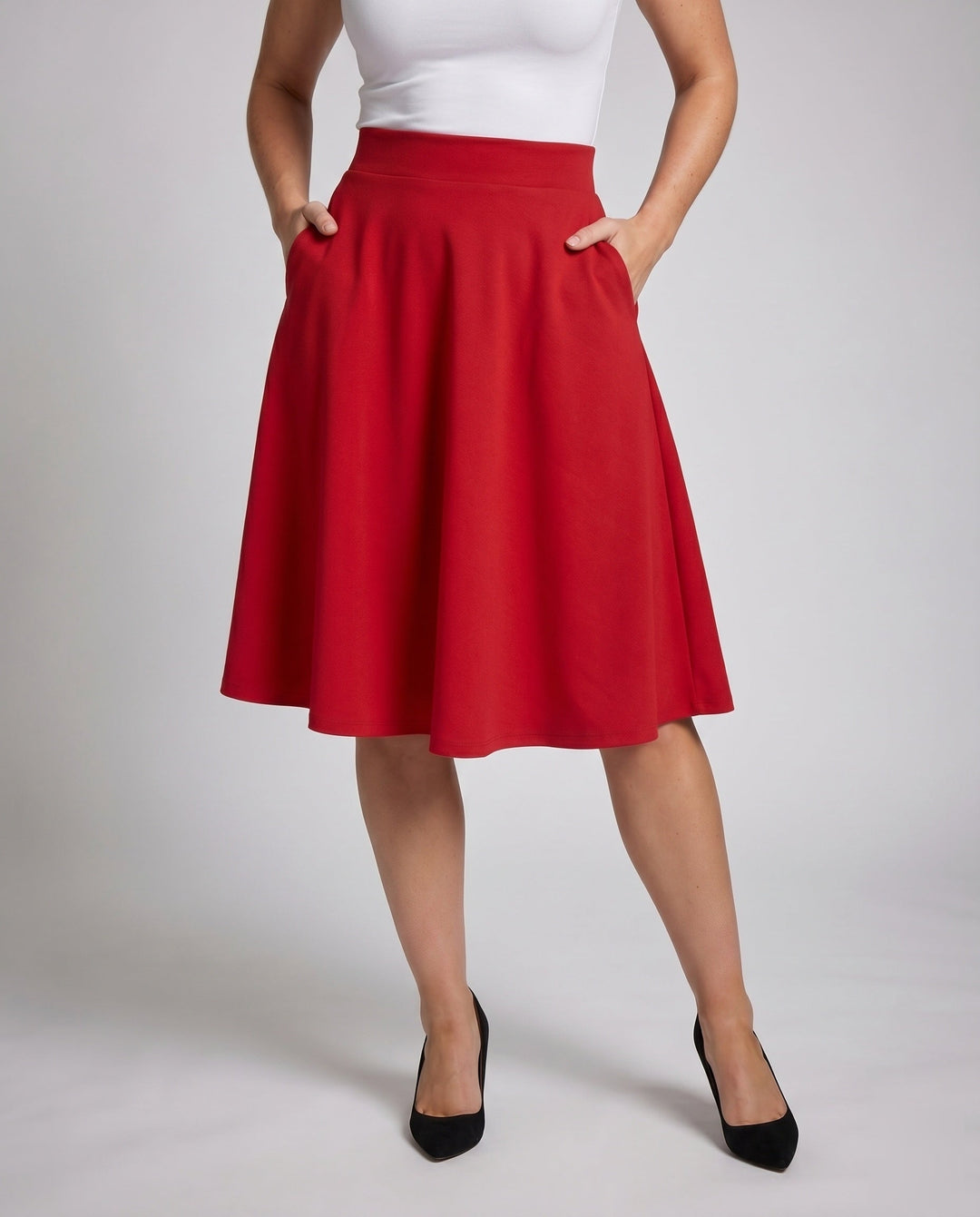 Women's A-Line Skirt with Classic Cut and Voluminous Fall