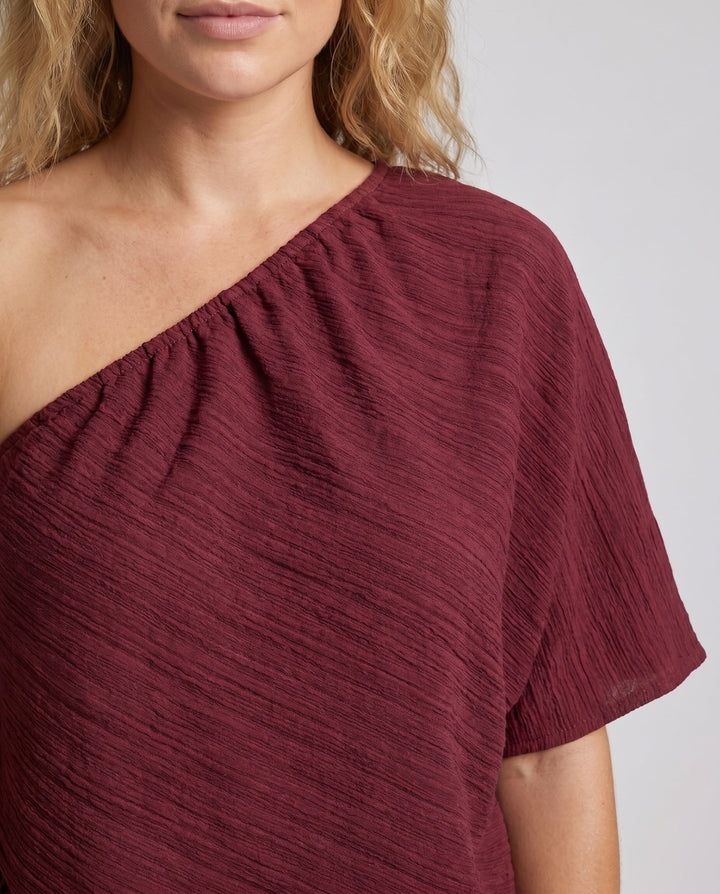 Women's Asymmetrical Summer Top with Hip-Length Cut