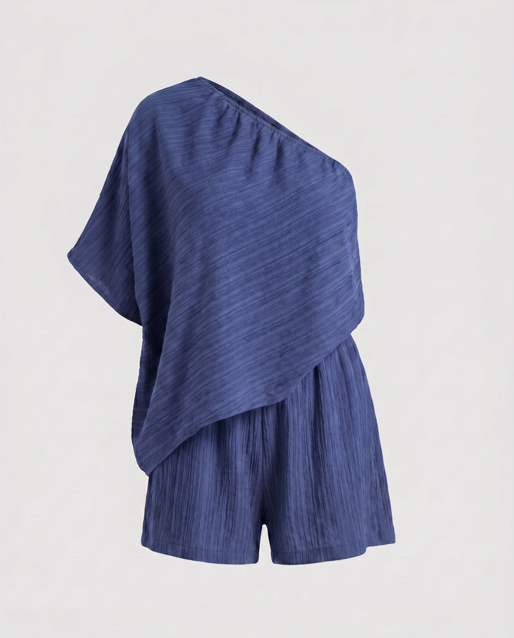 Women's Asymmetrical Summer Top with Hip-Length Cut