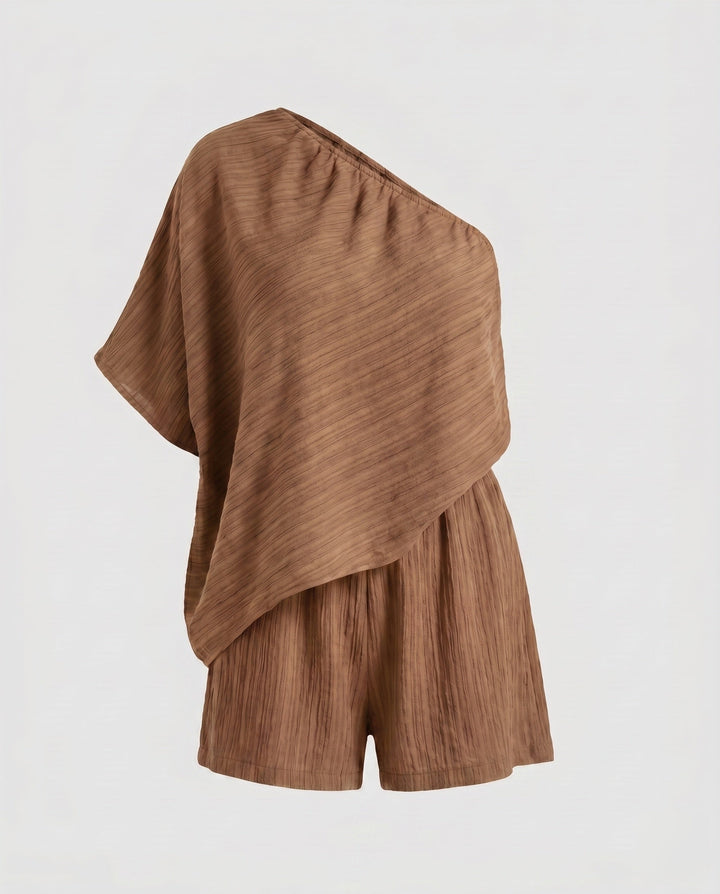 Women's Asymmetrical Summer Top with Hip-Length Cut