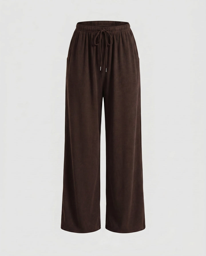 Women's Comfortable and Casual Jogging Pants with Wide Cut and Elastic Waist EB